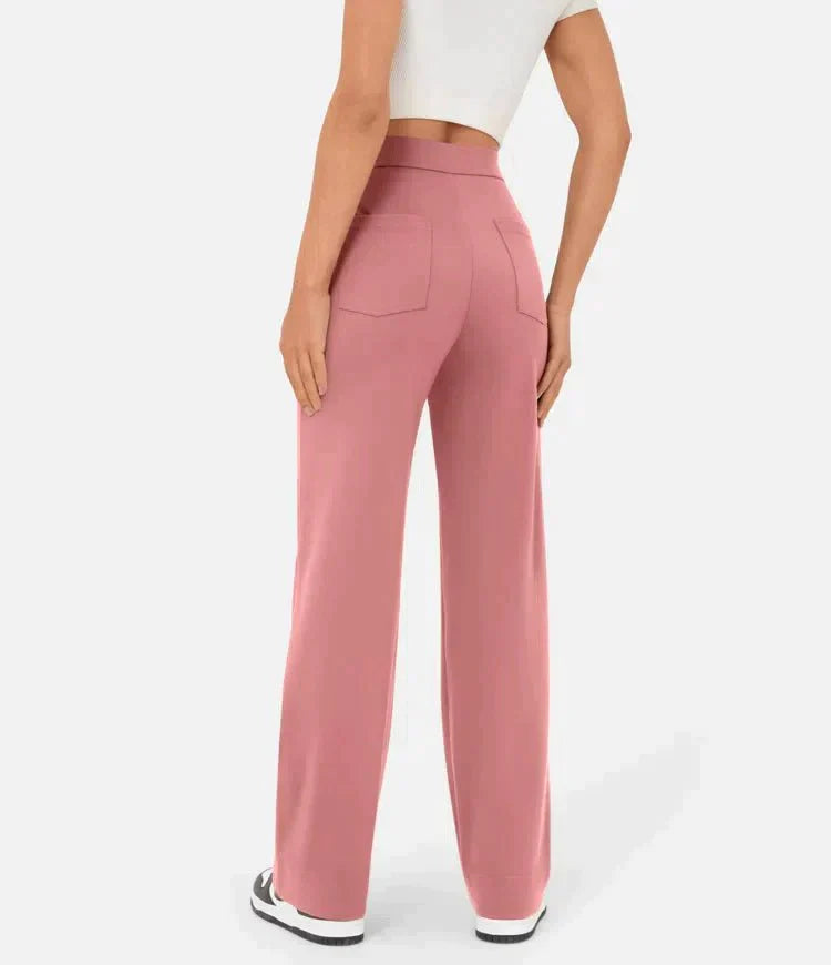 Gyula - High waist elastic casual trousers