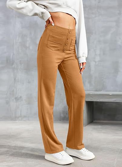 Gyula - High waist elastic casual trousers