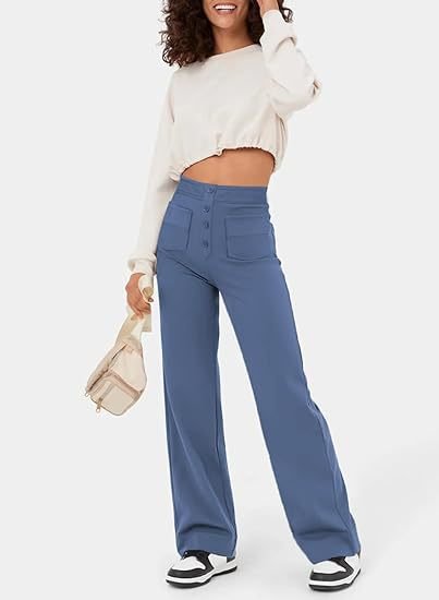 Gyula - High waist elastic casual trousers