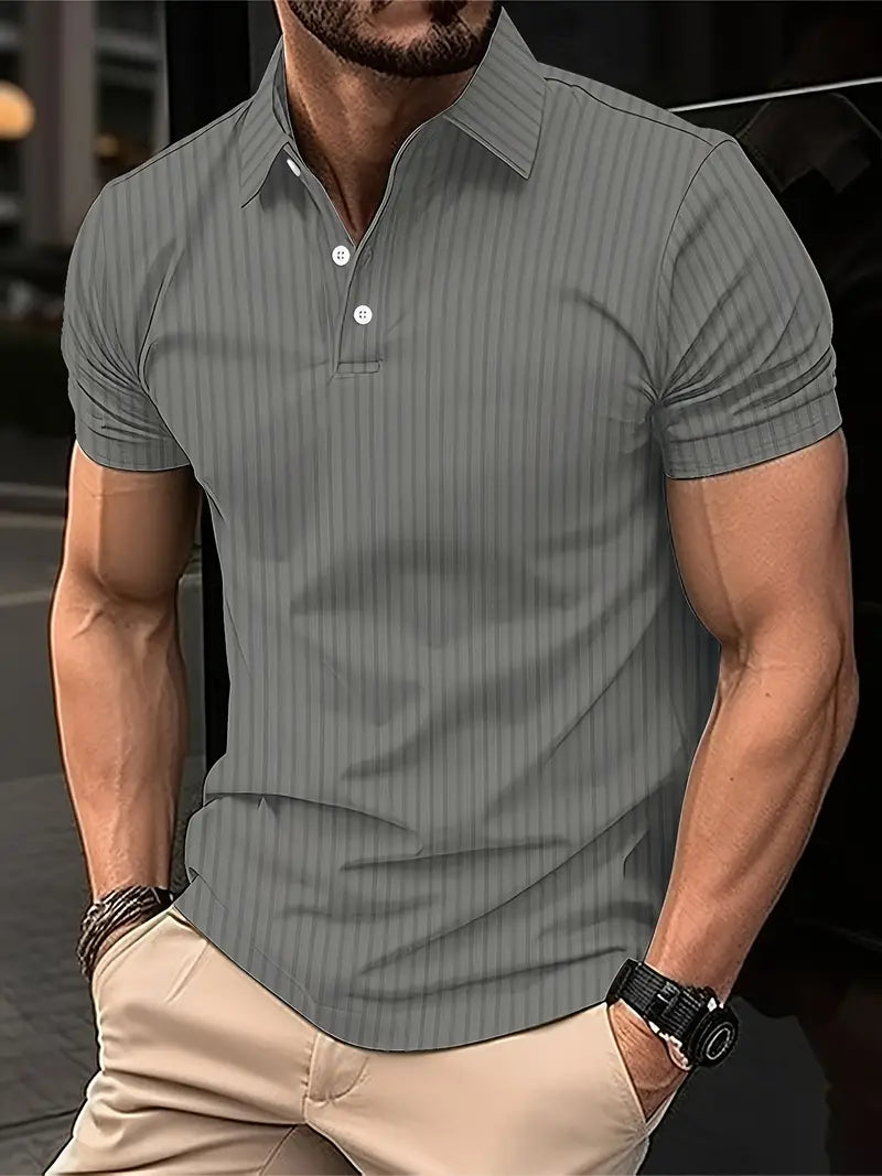 Alessio – casual ribbed short sleeve shirt for men