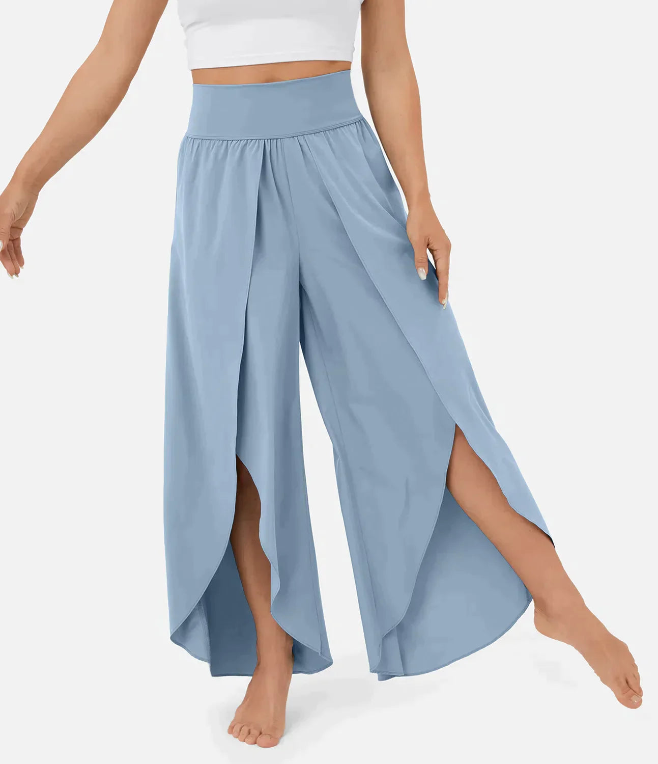 Airflow women's trousers - super comfortable, airy and elegant flared trousers with integrated shorts