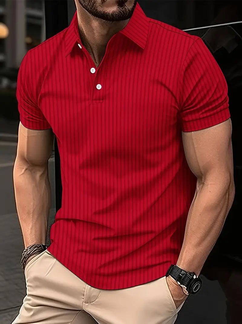 Alessio – casual ribbed short sleeve shirt for men