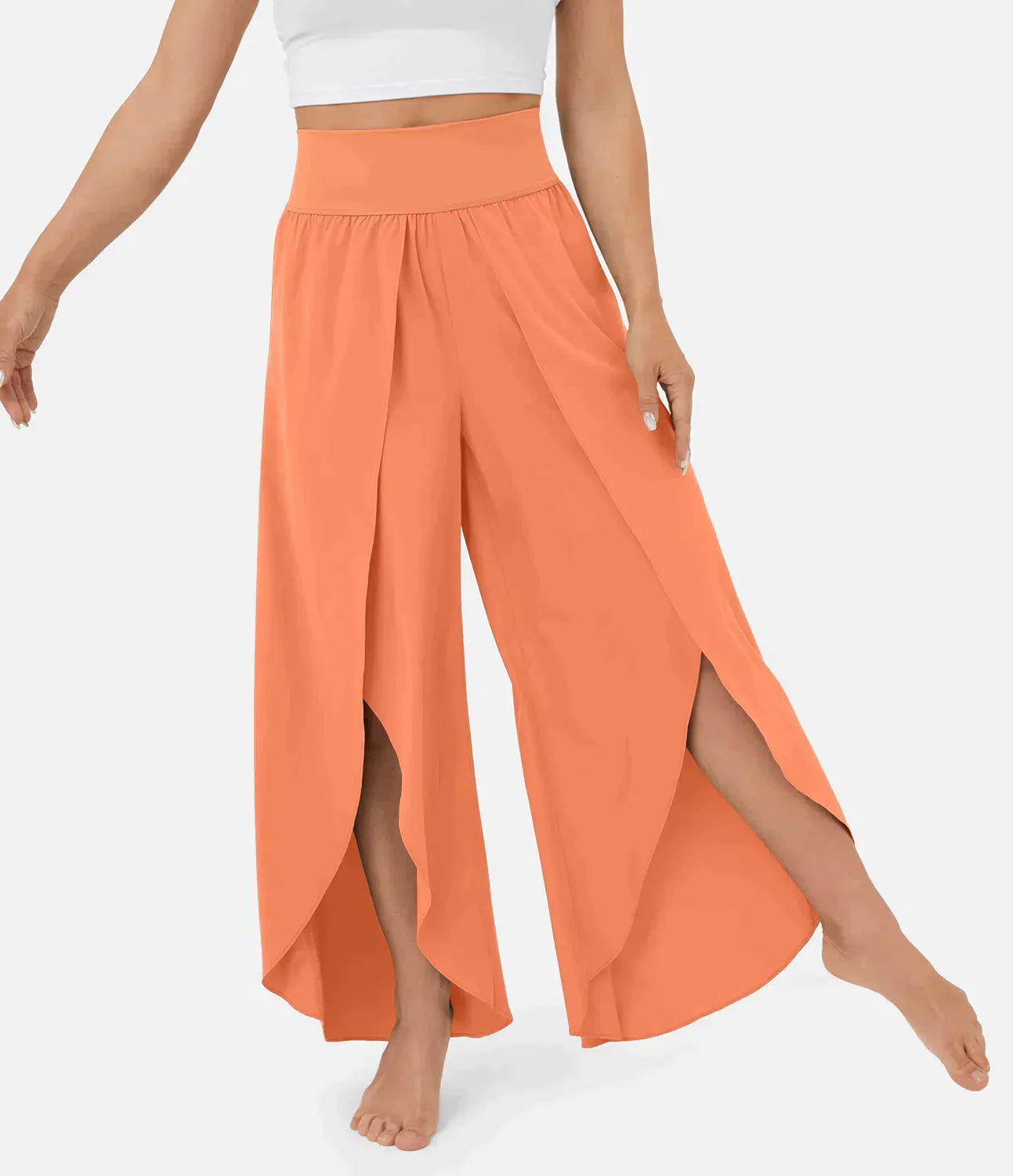 Airflow women's trousers - super comfortable, airy and elegant flared trousers with integrated shorts