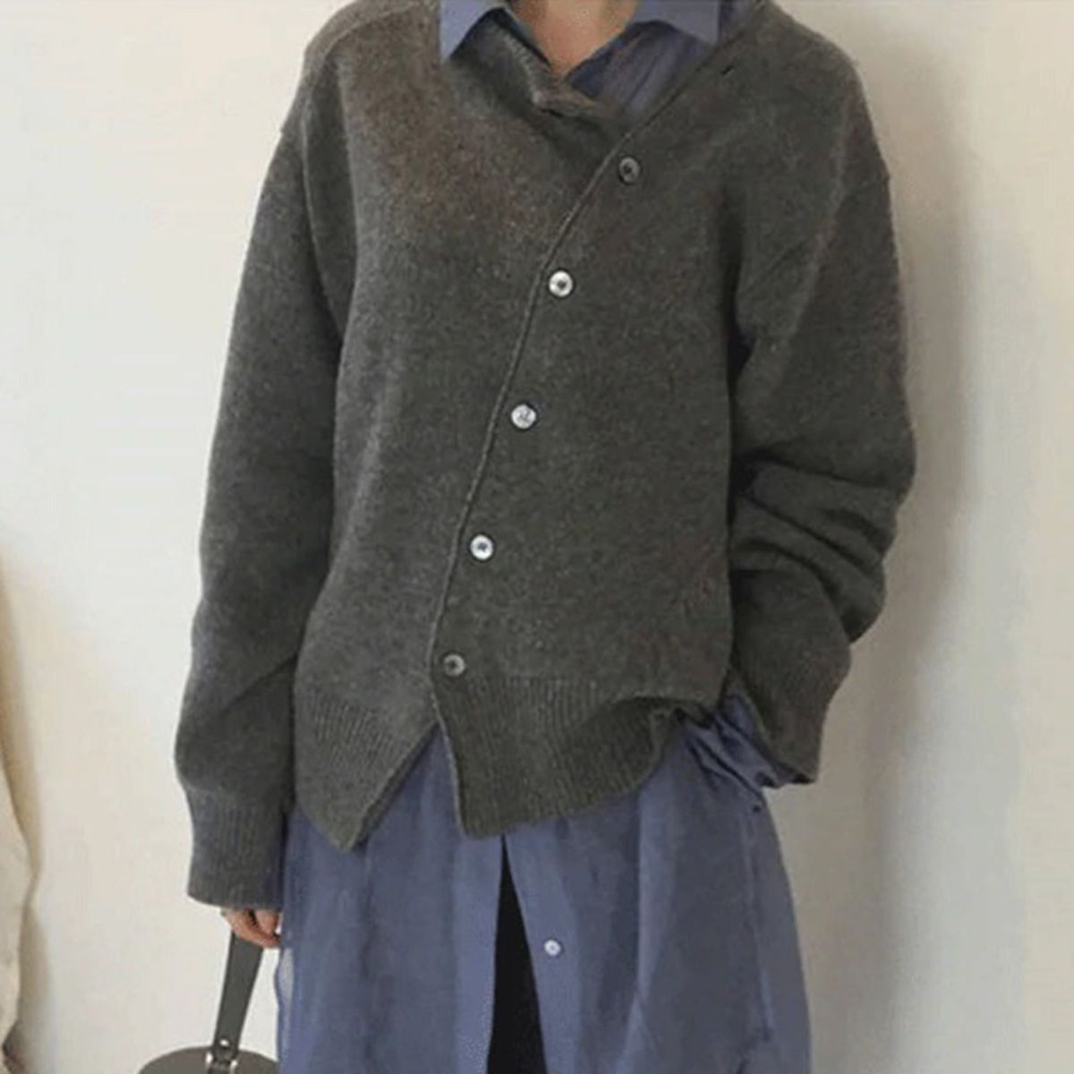 LOLO - Couture jacket in cozy material with playful button placket