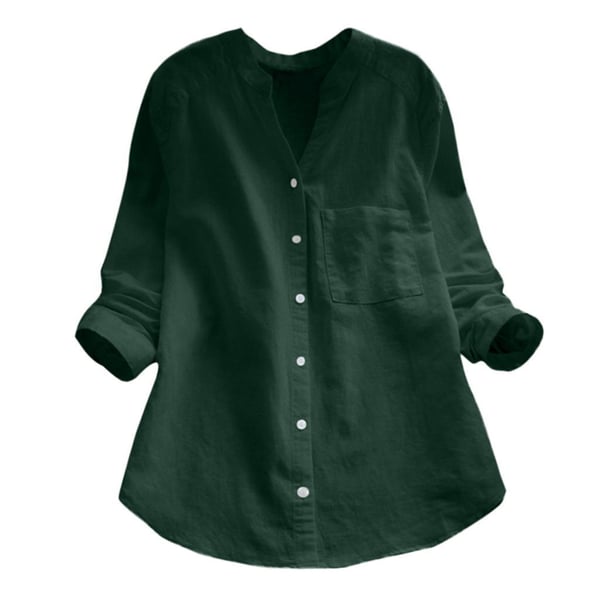 Casual, loose shirt made from linen-cotton