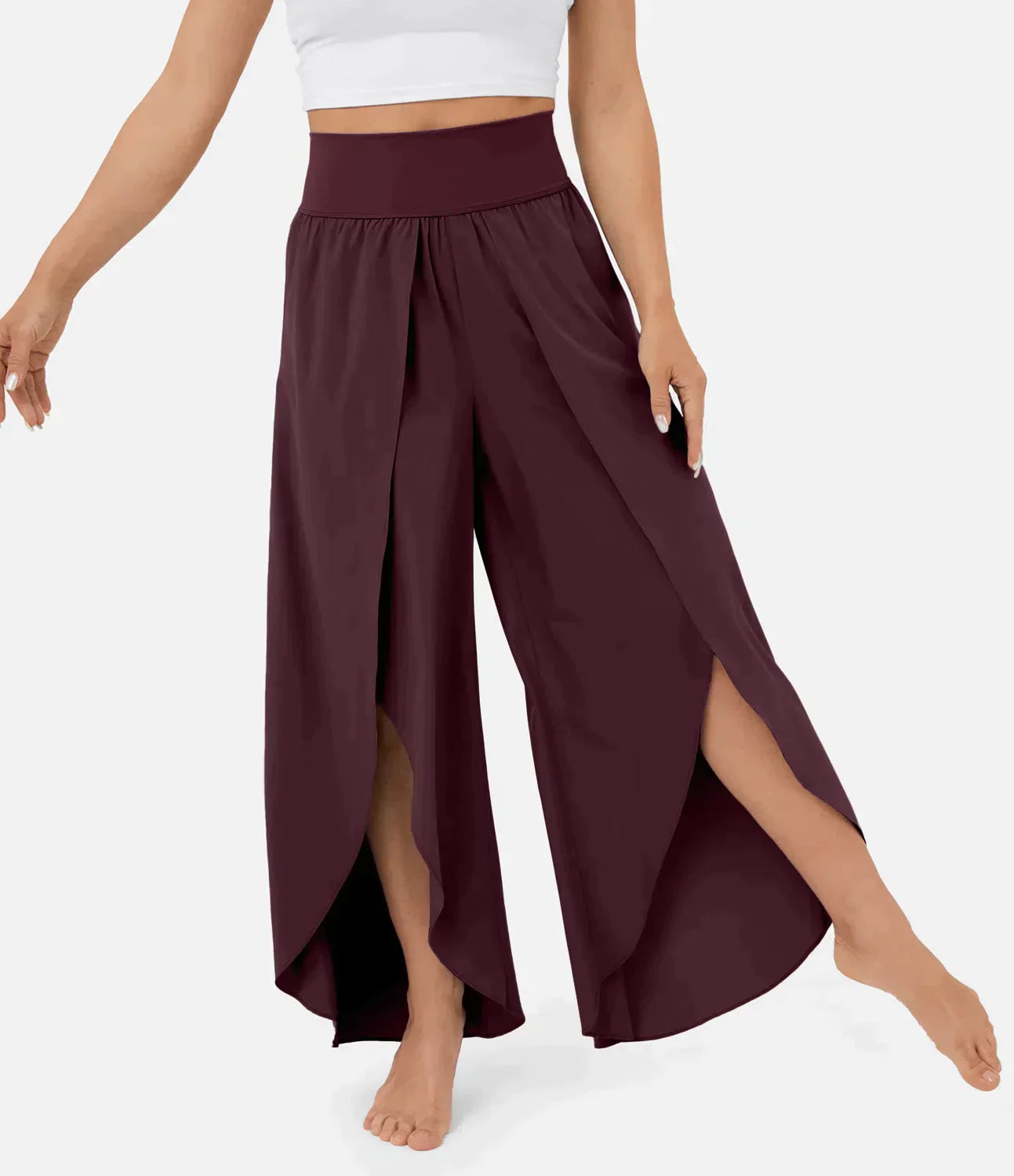 Airflow women's trousers - super comfortable, airy and elegant flared trousers with integrated shorts