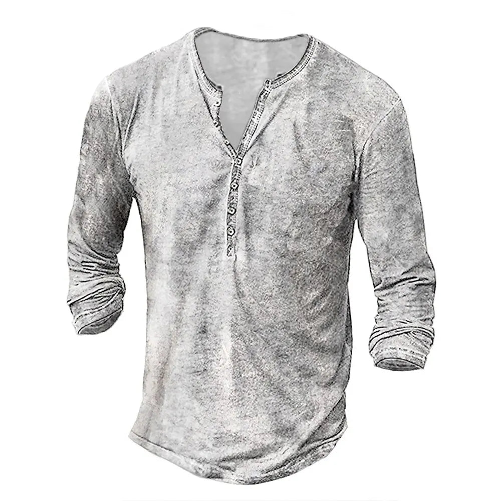 Noah – collarless long-sleeved shirt for men