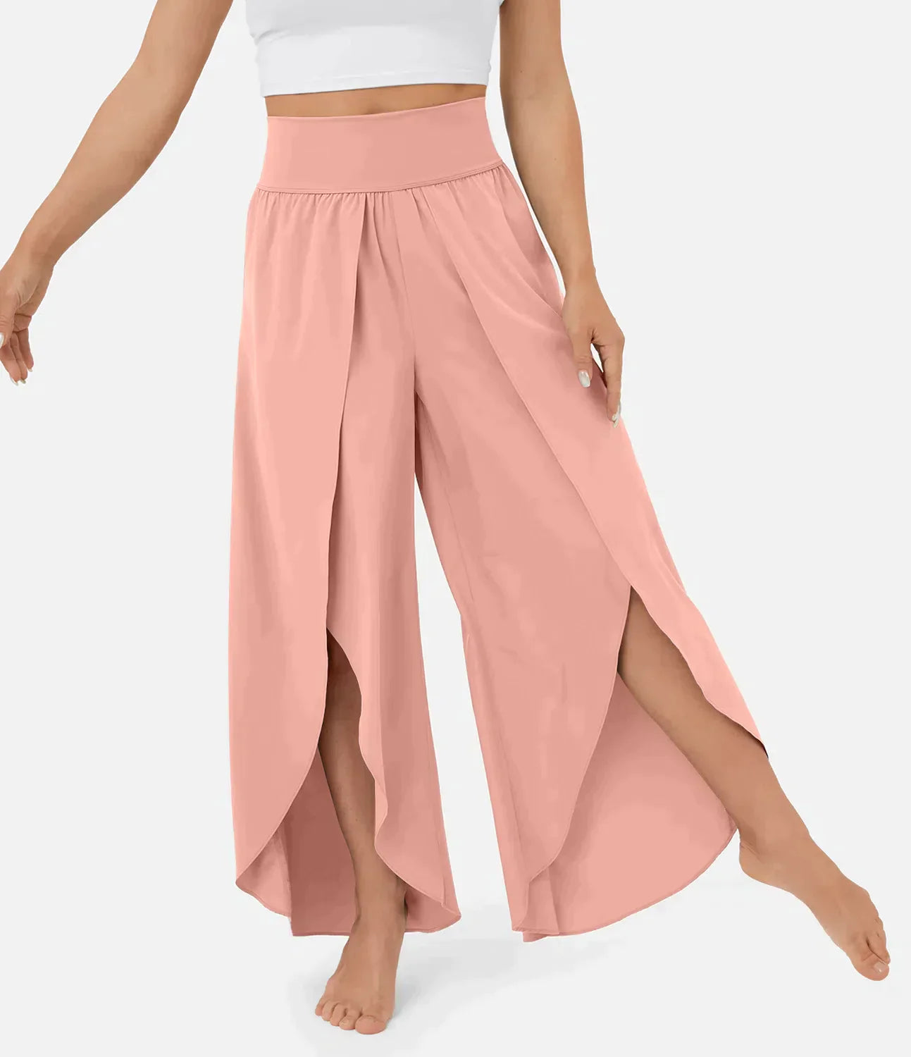 Airflow women's trousers - super comfortable, airy and elegant flared trousers with integrated shorts