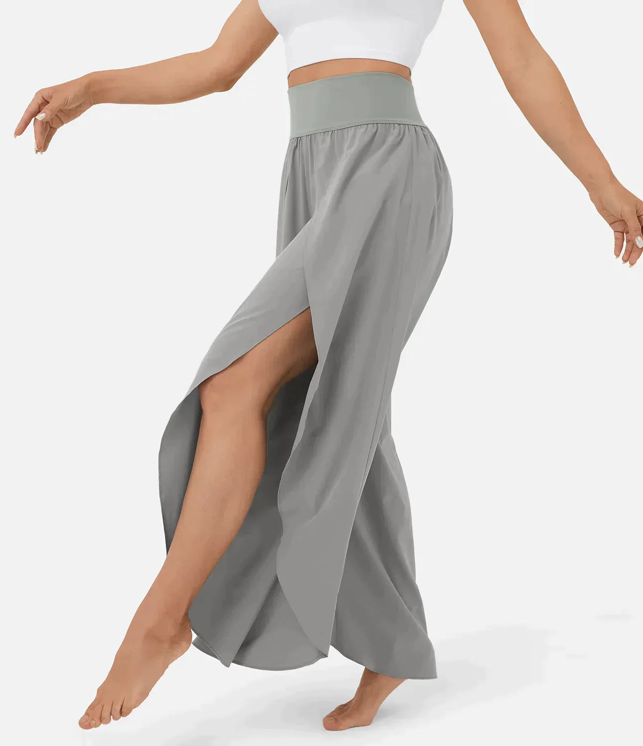 Airflow women's trousers - super comfortable, airy and elegant flared trousers with integrated shorts