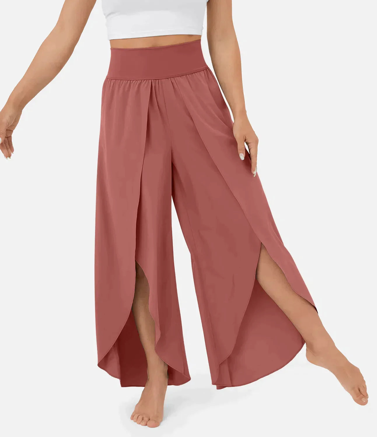 Airflow women's trousers - super comfortable, airy and elegant flared trousers with integrated shorts