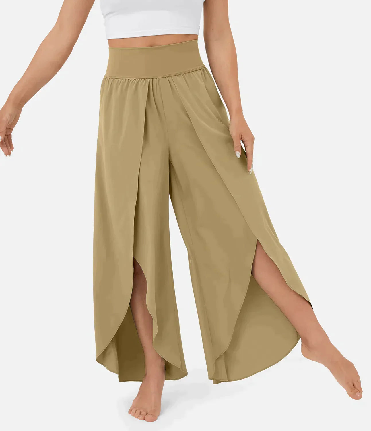 Airflow women's trousers - super comfortable, airy and elegant flared trousers with integrated shorts