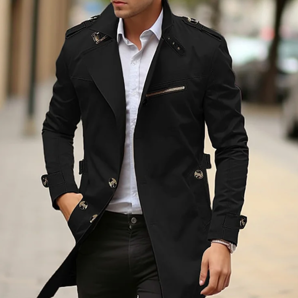 Nelio - elegant spring trench coat for men