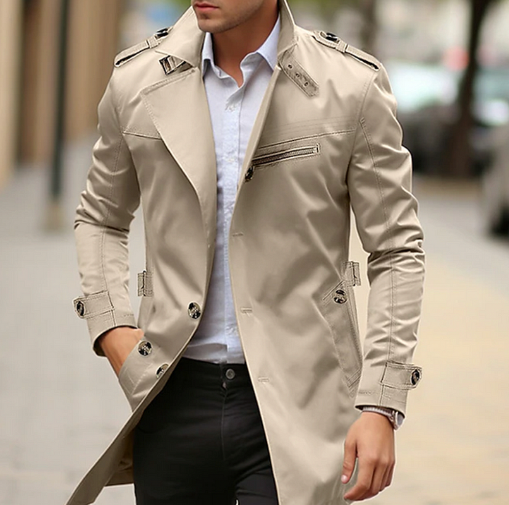 Nelio - elegant spring trench coat for men