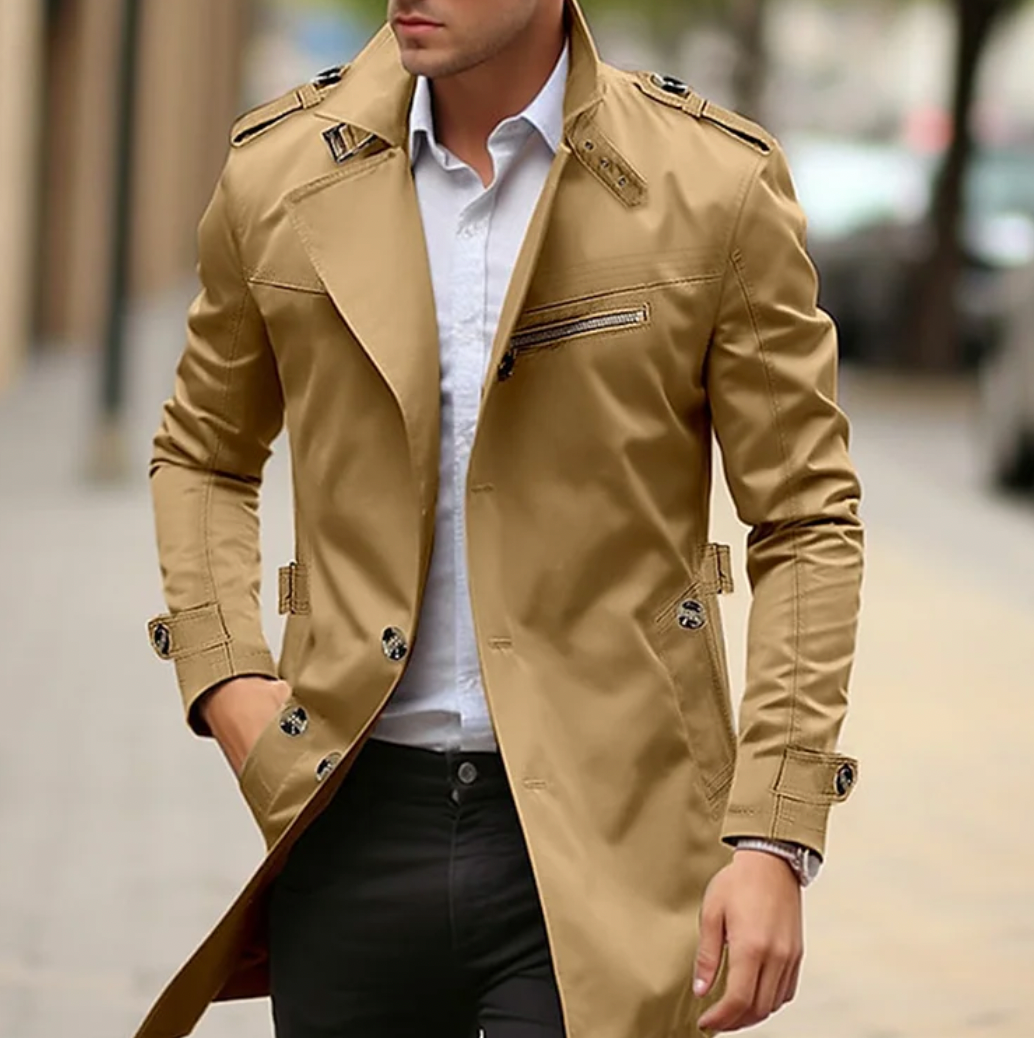 Nelio - elegant spring trench coat for men