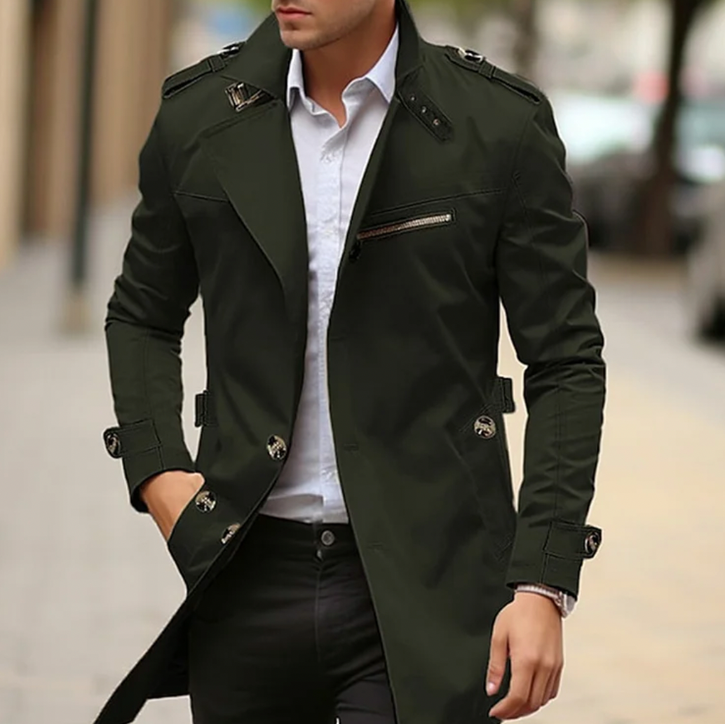 Nelio - elegant spring trench coat for men