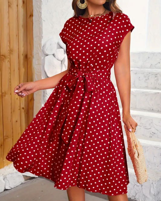 Retro chic - beautiful vintage polka dress for/summer