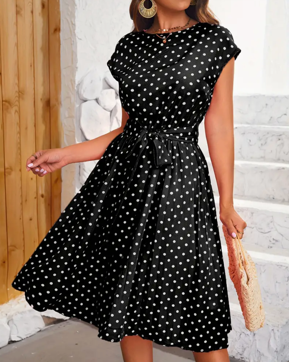 Retro chic - beautiful vintage polka dress for/summer