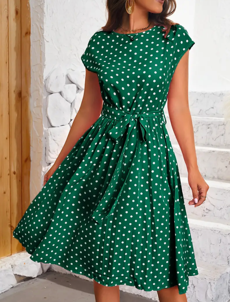 Retro chic - beautiful vintage polka dress for/summer