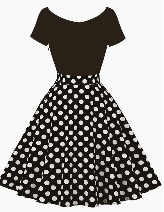 Retro chic - beautiful vintage polka dress for spring/summer