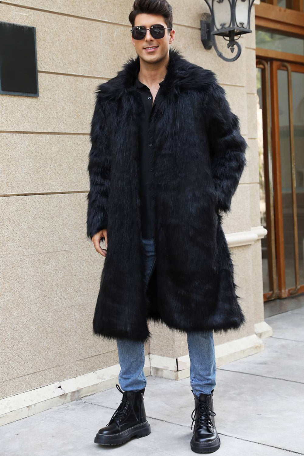 Zach – long fur winter coat for men