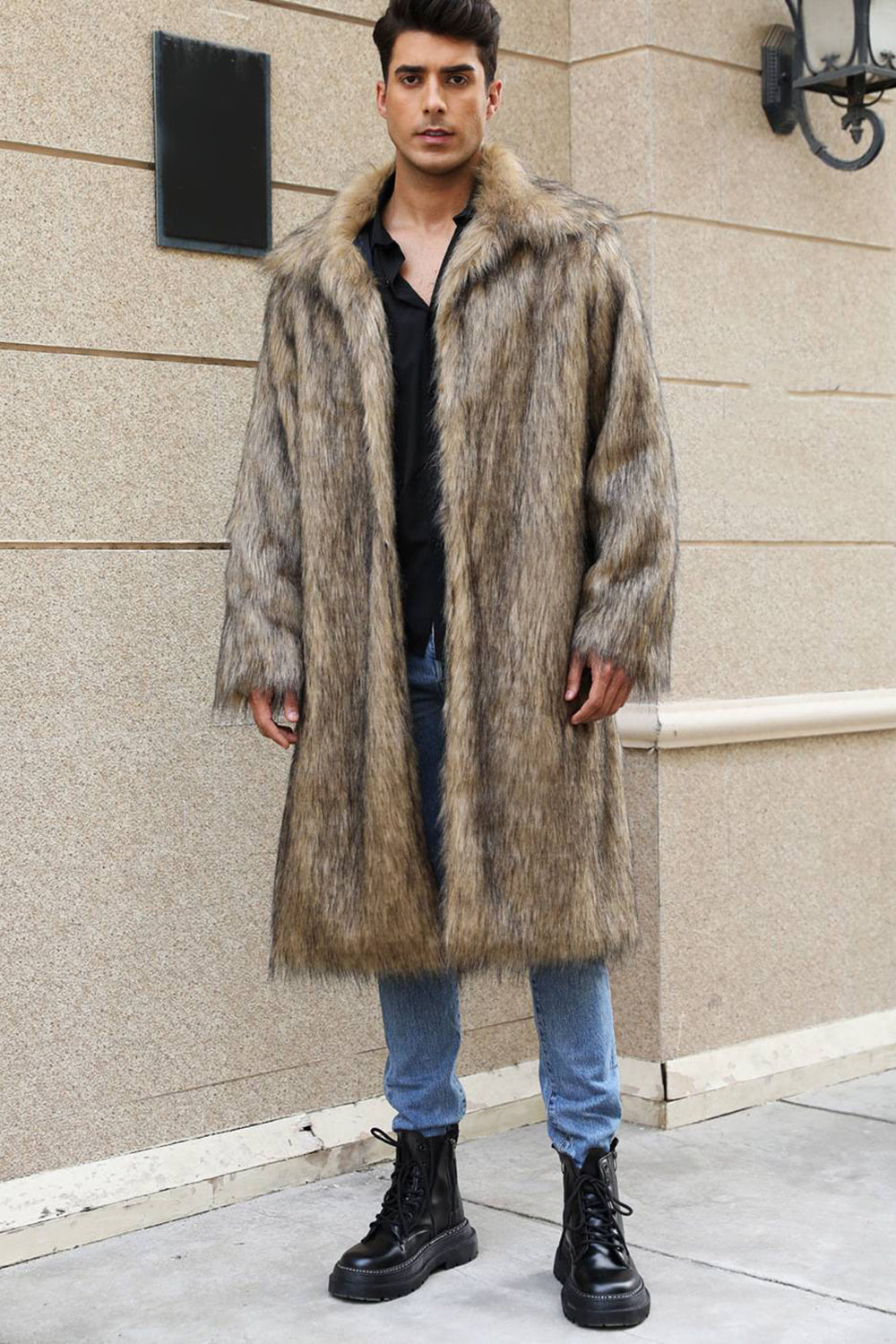 Zach – long fur winter coat for men