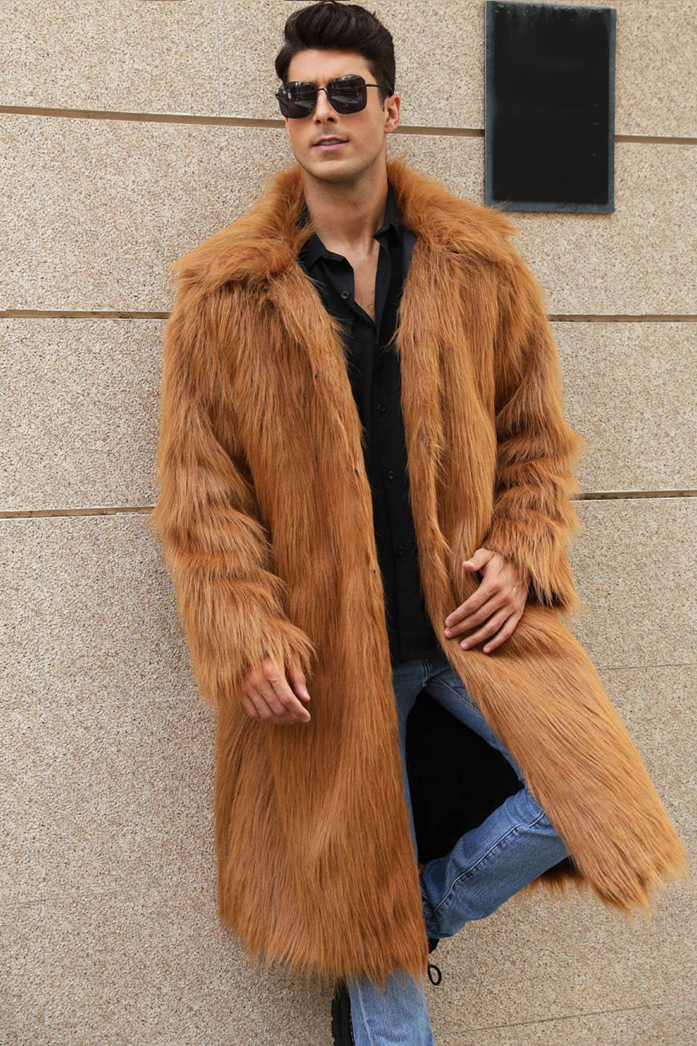 Zach – long fur winter coat for men