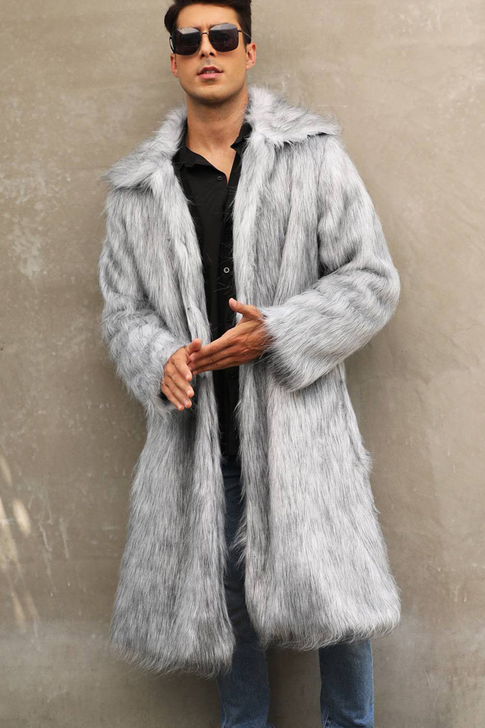 Zach – long fur winter coat for men