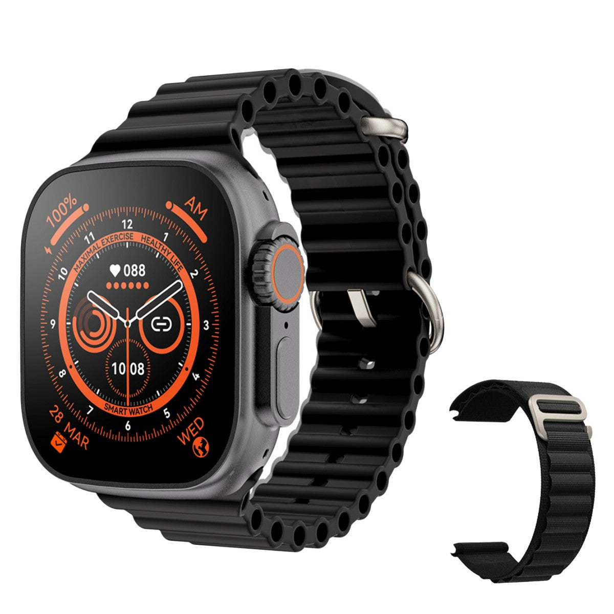 Ultra Smartwatch Series 8 - for iPhone & Android - 2 wristbands included