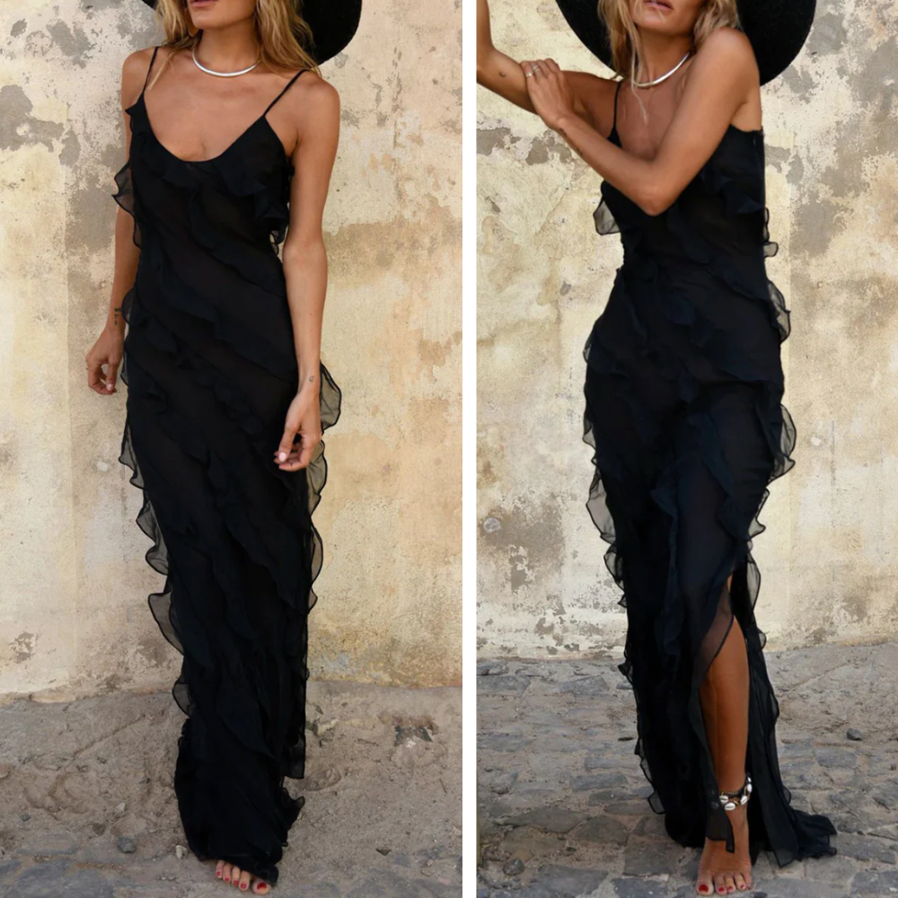 VALENCIA - Super stylish maxi dress with a tight, feminine cut