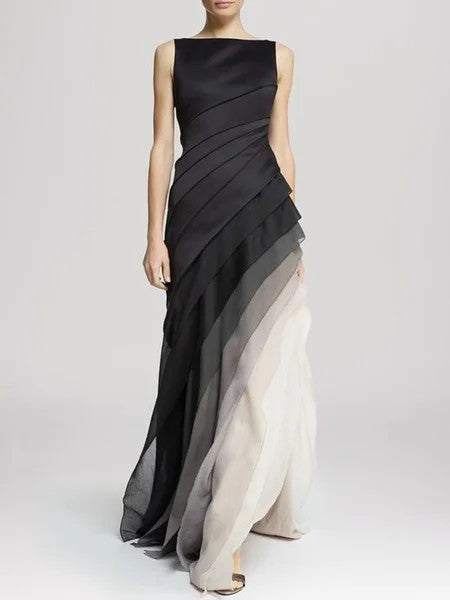 Erica - Elegant layered ombre dress