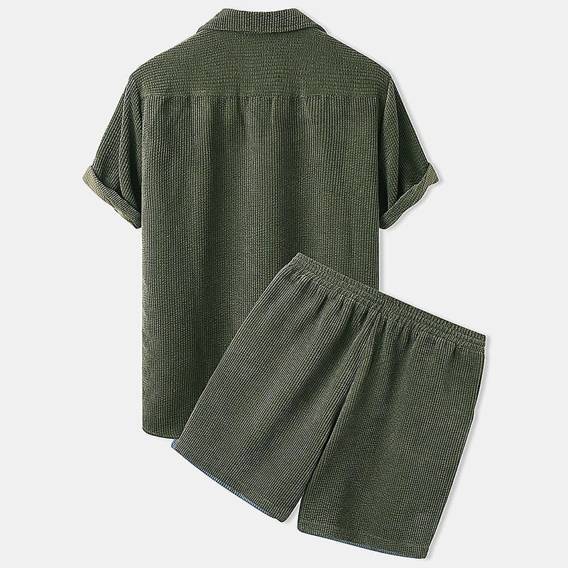 Marco - Corduroy short set for men