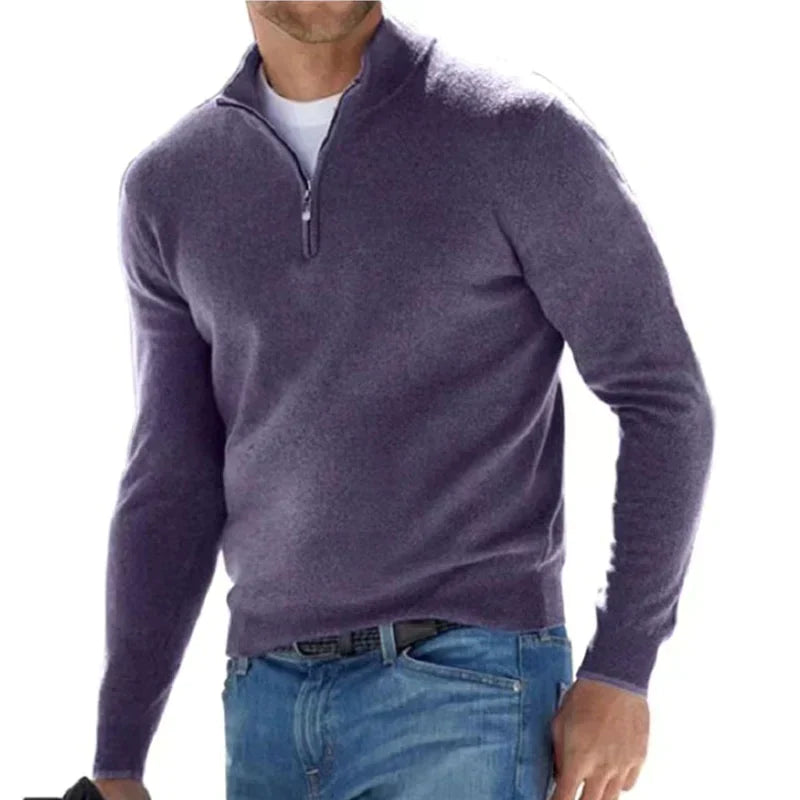 RALPH POLO - Elegant zipped sweater for men (Italian design)