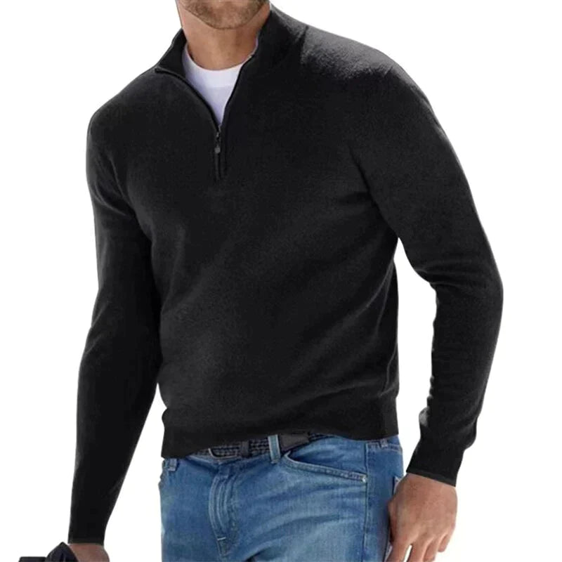 RALPH POLO - Elegant zipped sweater for men (Italian design)