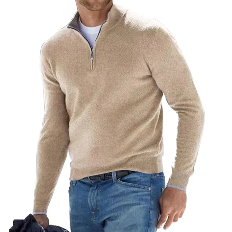 RALPH POLO - Elegant zipped sweater for men (Italian design)