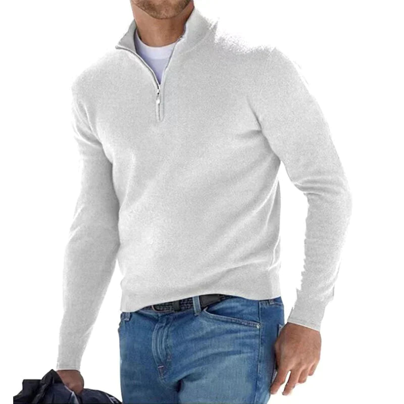 RALPH POLO - Elegant zipped sweater for men (Italian design)