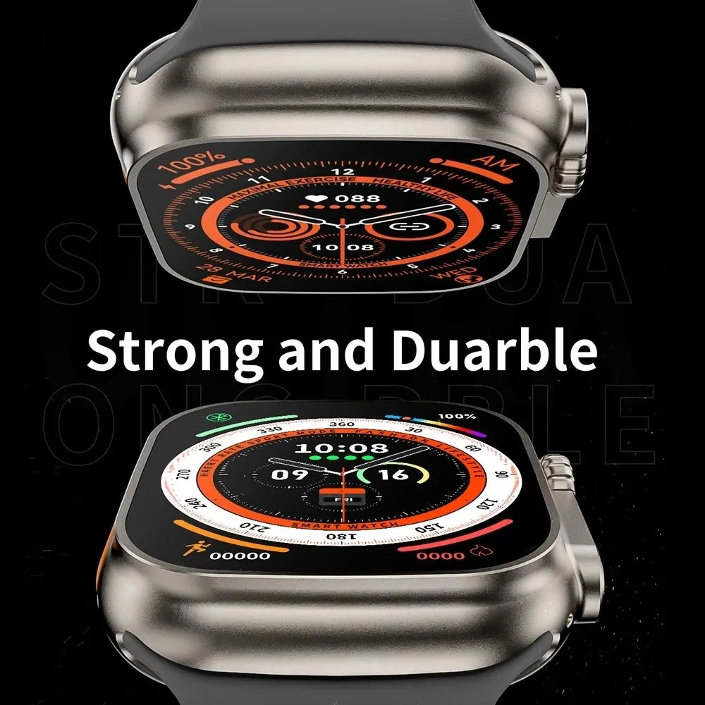 Ultra Smartwatch Series 8 - for iPhone & Android - 2 wristbands included