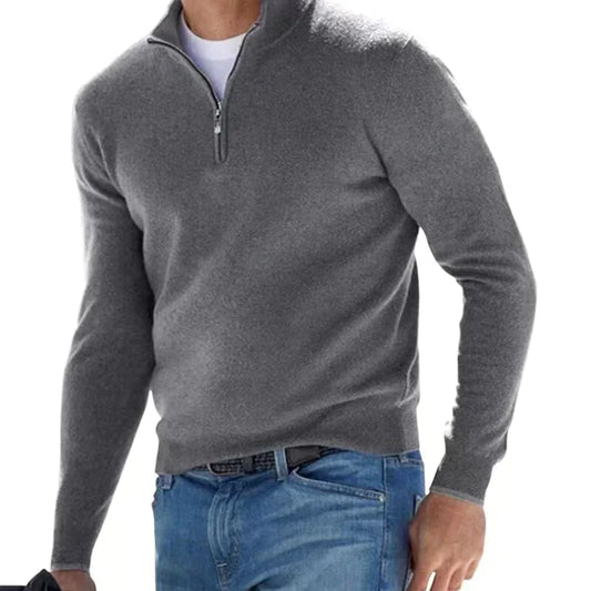 RALPH POLO - Elegant zipped sweater for men (Italian design)