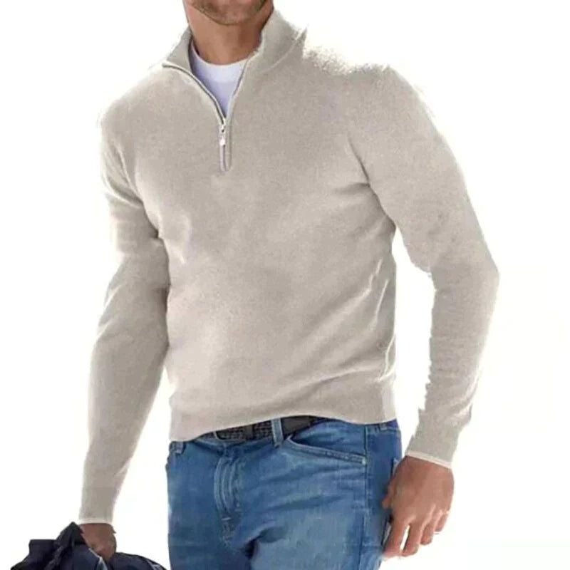 RALPH POLO - Elegant zipped sweater for men (Italian design)