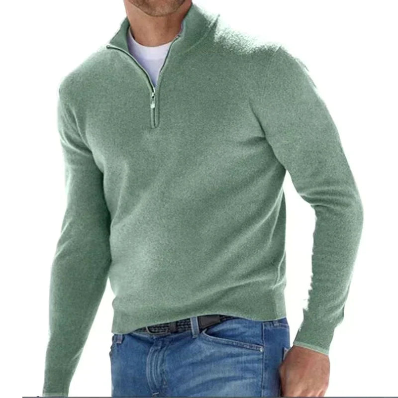 RALPH POLO - Elegant zipped sweater for men (Italian design)