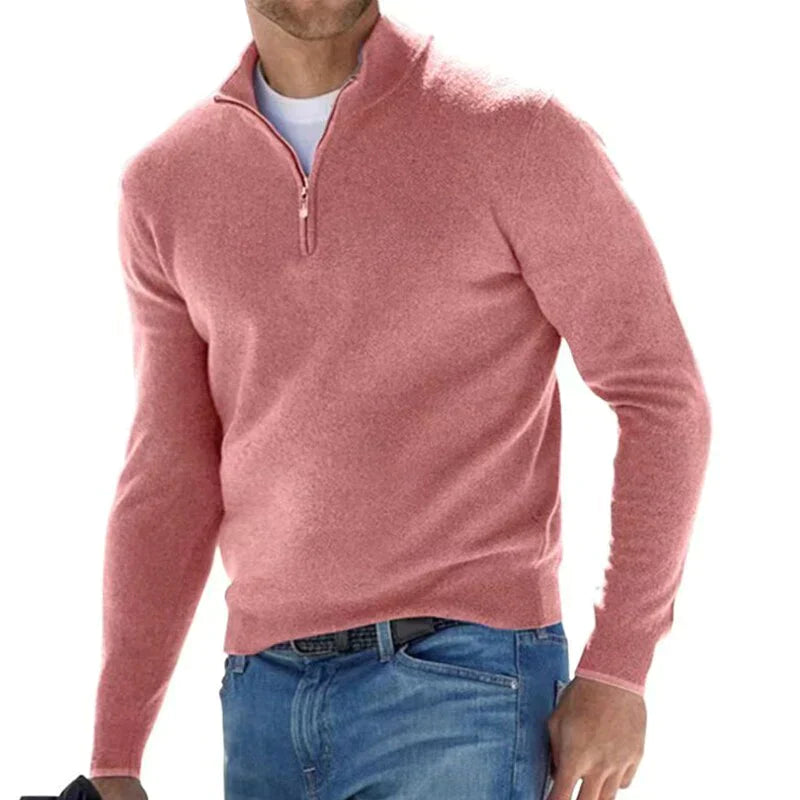 RALPH POLO - Elegant zipped sweater for men (Italian design)