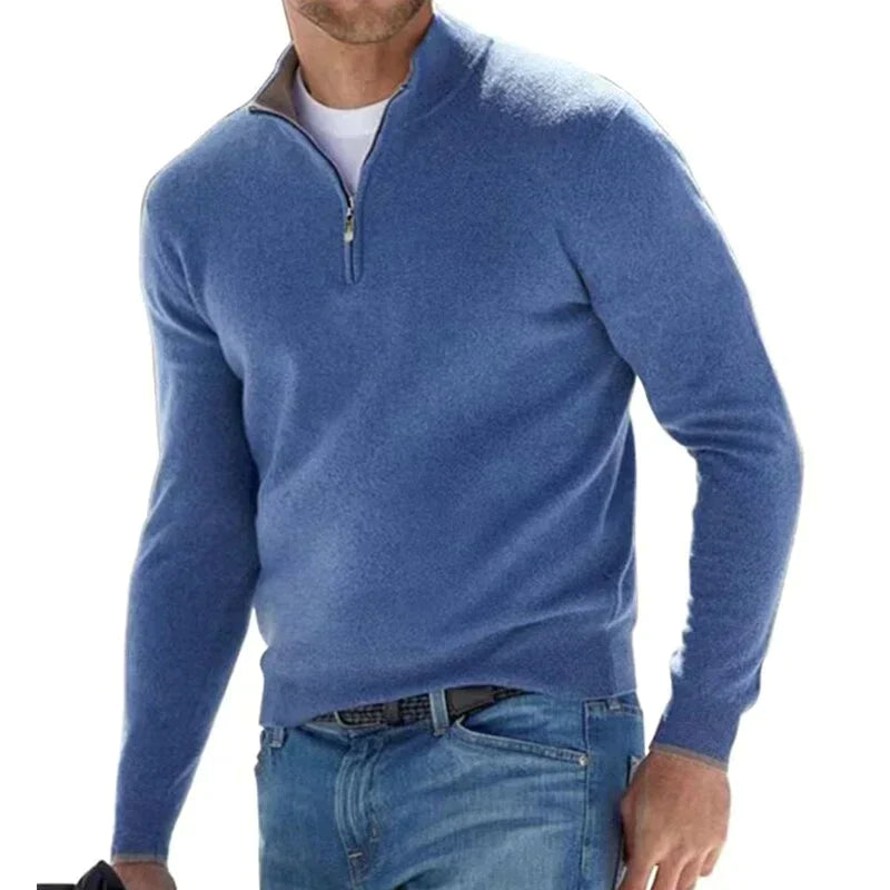 RALPH POLO - Elegant zipped sweater for men (Italian design)