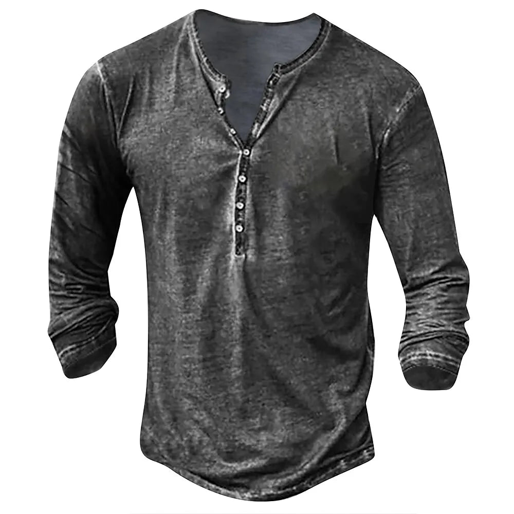 Noah – collarless long-sleeved shirt for men