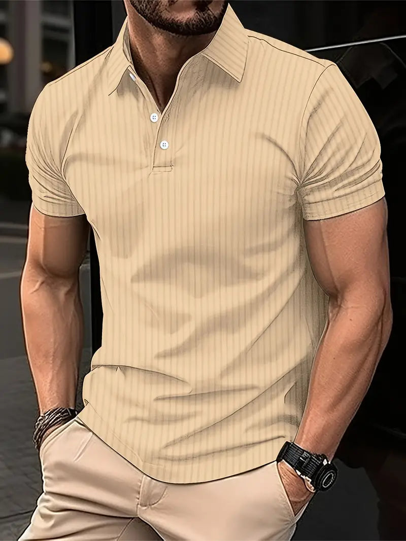 Alessio – casual ribbed short sleeve shirt for men