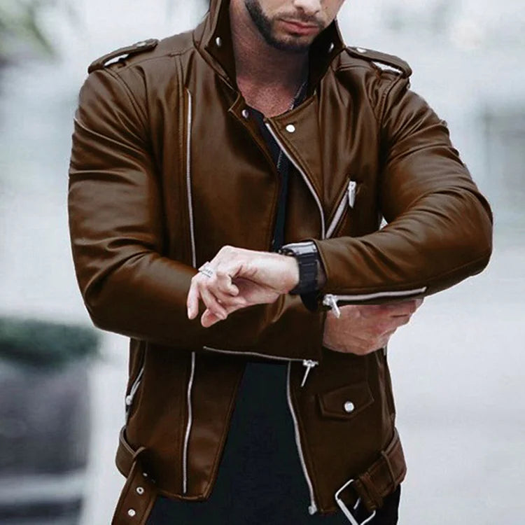 Gero - leather jacket for spring