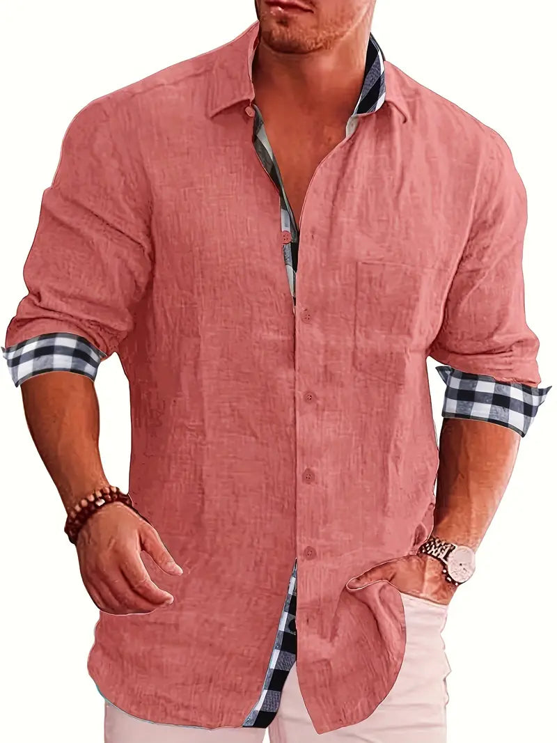 Callahan - long sleeve checked shirt for men