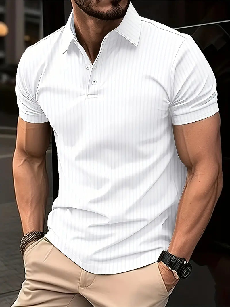 Alessio – casual ribbed short sleeve shirt for men