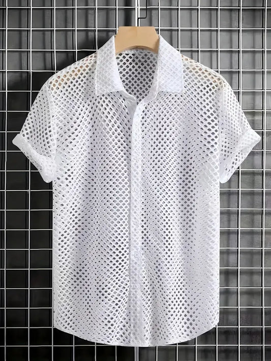 Daniel – hollowed out short sleeve shirt