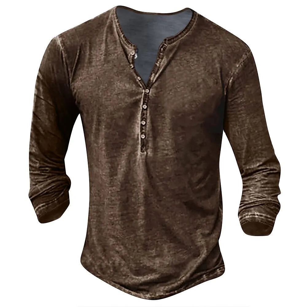 Noah – collarless long-sleeved shirt for men