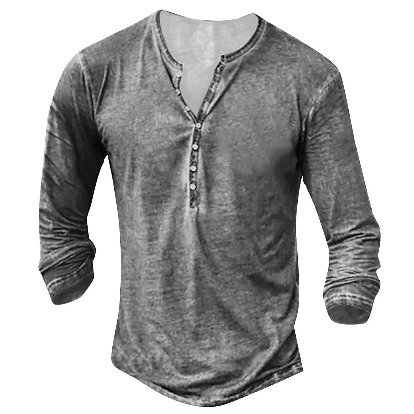 Noah – collarless long-sleeved shirt for men