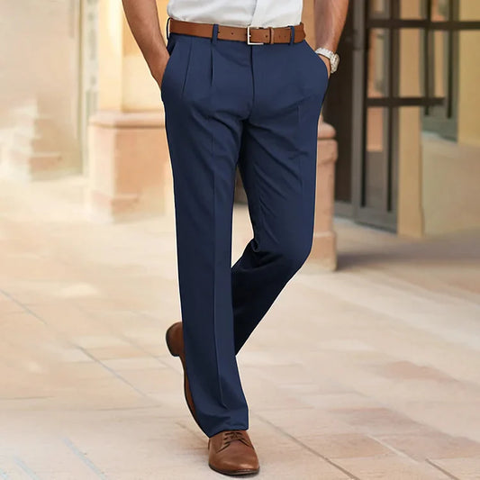 Glenn - Casual business suit trousers for men with pockets